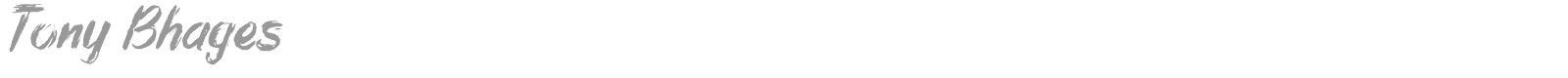 Tony Bhages font preview